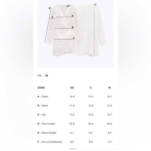 Zara NWT white mini dress asymmetrical draped off shoulder ruched dress - Picture 11 of 12